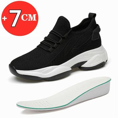 Summer Breathable Sneakers Men Elevator Shoes Height Increase Shoes for Men Casual Insole 7cm Sport Shoes Man Shoes Taller Shoes