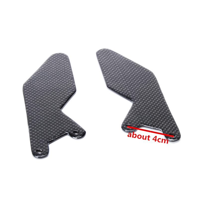 Universal Motorcycle Carbon Fiber Foot Peg Plate Rearset Heel Guard Accessories for Streetfighter 848 1098