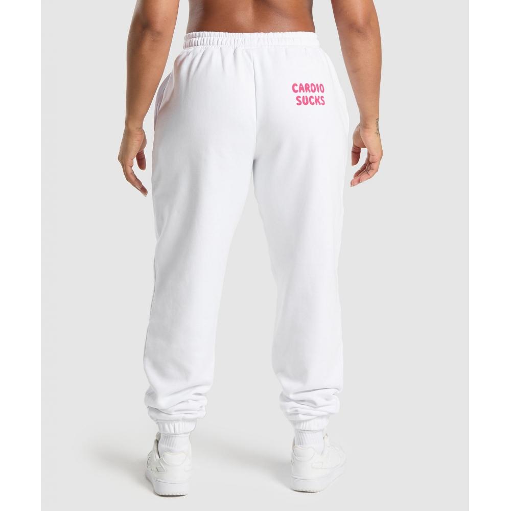 

Gymshark Graphic Reaper Oversized Joggers White B2b7h Wb57