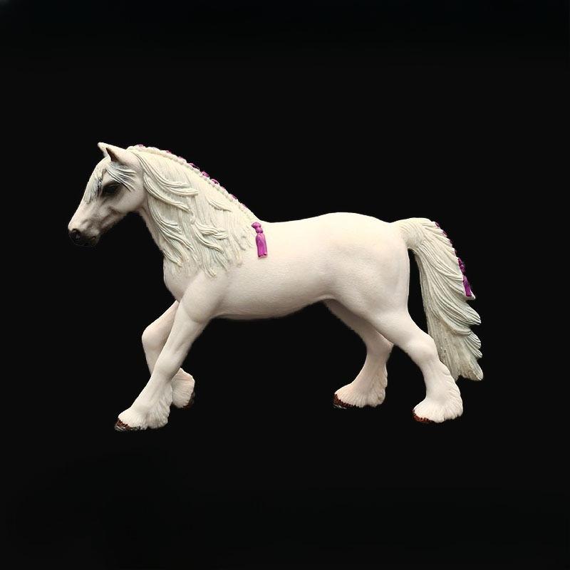 1Pc Children's Simulation Animal Toys Wildlife Model Set Solid Quarter Horse White Horse Black Horse Maxima Horse