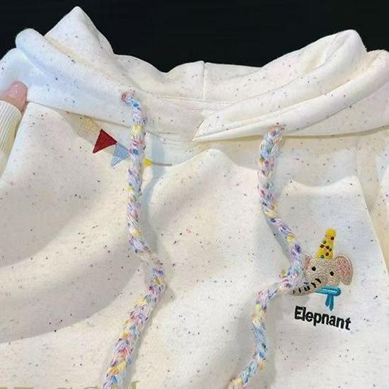 Women s Hooded Sweatshirt with Embroidered Elephant Design Winter 2025 Edition 4XL 2470₽