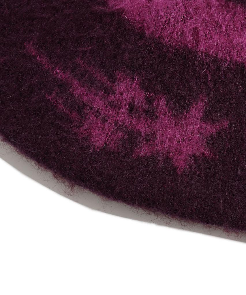 NICEGHOSTCLUB Stripe 3Star Logo Mohair Beanie_Pink(Ng2Efuab20A)