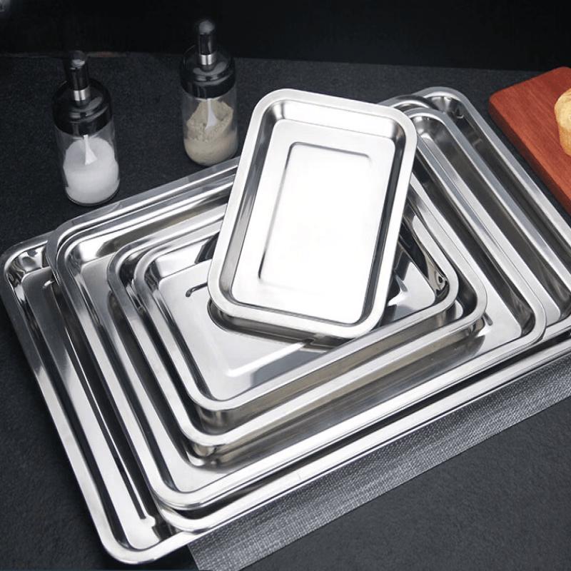 Chuyi Ba Extra Thick Stainless Steel Rectangular Tray