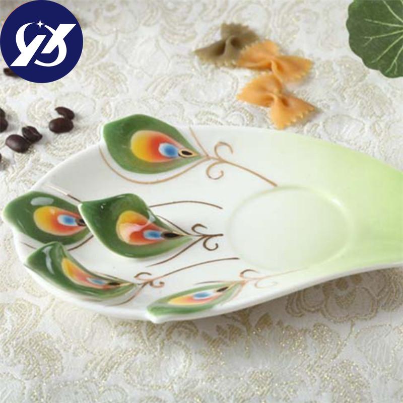 200ML Bone Cna 3D Color Enamel Animal Coffee Cup with Saucer and Spoon Ceramic Afternoon Teacups Drinwkare