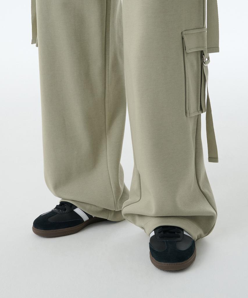 MUSINSA STANDARD WOMAN Women'S Double Knit Sweat Multi Cargo Pants [Pistachio]