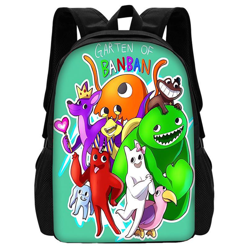 Child School Gartens of BanBans Game Backpack with Lunch Bags ,Pencil Bags ,School Bags for Boys Girls Best Gift