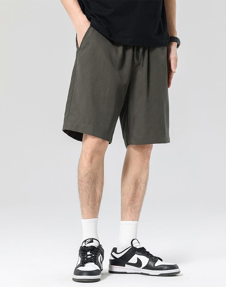 [Lyocell Tencel Linen Thin] Men's Casual Straight Shorts for Summer, Smooth and Skin Friendly