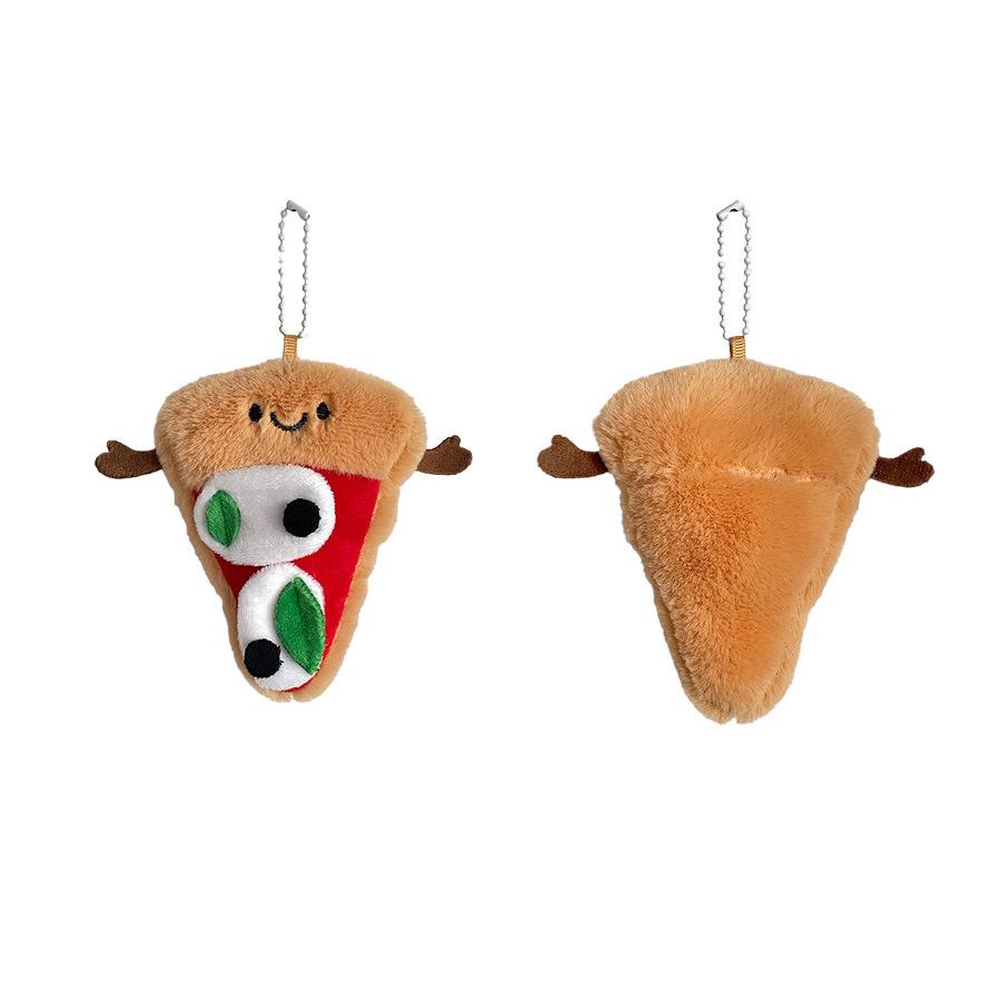 Fun Cartoon Pizza Burrito Doll Creative Plush Alkaline Water Bread Doll Backpack Pendant Doll Doll