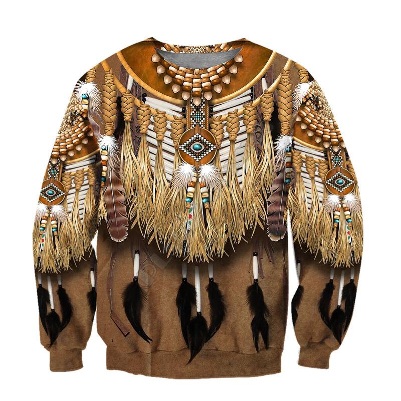 Spring New Men's Sweatshirt Fashionable 3D Digital Loose Casual Round Neck Pullover Top