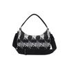 MLB Borsa a Spalla, Borsa a Mano, Borsa a Tracolla in Poliammide Poliestere, Borsa a Spalla Regolare Unisex Nero Grigio Casual