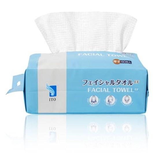 ITO Facial Towel EF Set 3 Ultra AbsorbentFluffy Thick OEKO-TEX Certified Original Fabric Cleansing Washing Face Care Disposable Cotton Puff Skincare