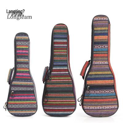 Ethnic Style Padded Ukulele Backpack (21/23/26 Inch)