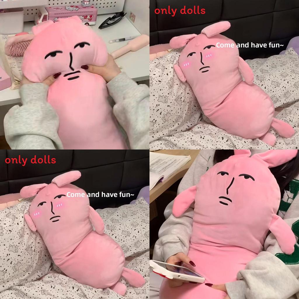 Pink Rabbit Support Pillow For Adults With Plush Soft Material For Sleep And Relaxation