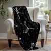 Flannel Throw Blanket with Digital Print, Cozy Soft Nap Blanket for Sofa and Conditioned Rooms