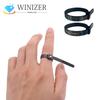 2-delige Ringmaat Set, Herbruikbaar Plastic Vinger Meetinstrument, Zwarte US & UK Maatmeter Riem voor Bruilofts- & Verlovingsringen