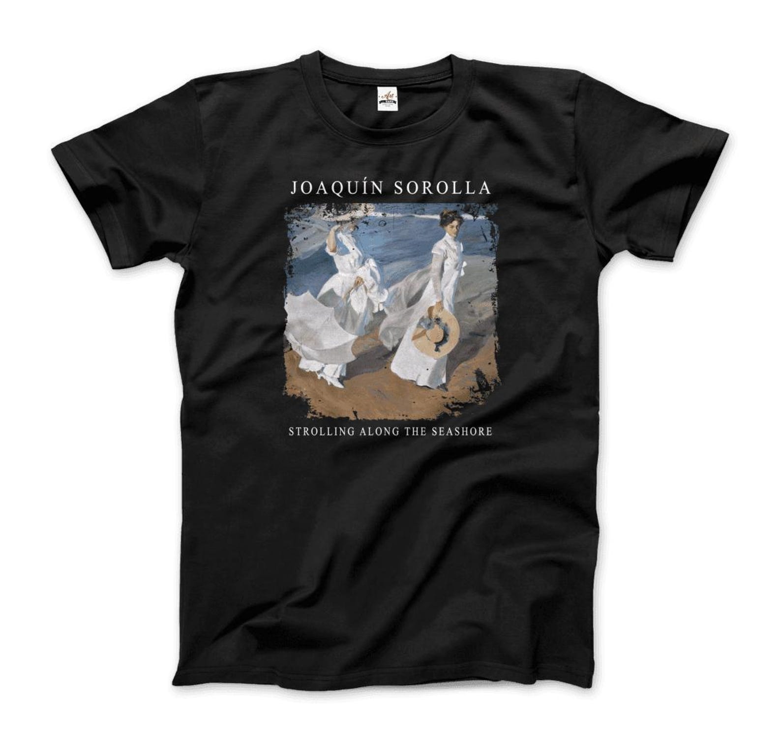 Joaquin Sorolla - Strolling along the Seashore, 1909 Artwork T-Shirt L