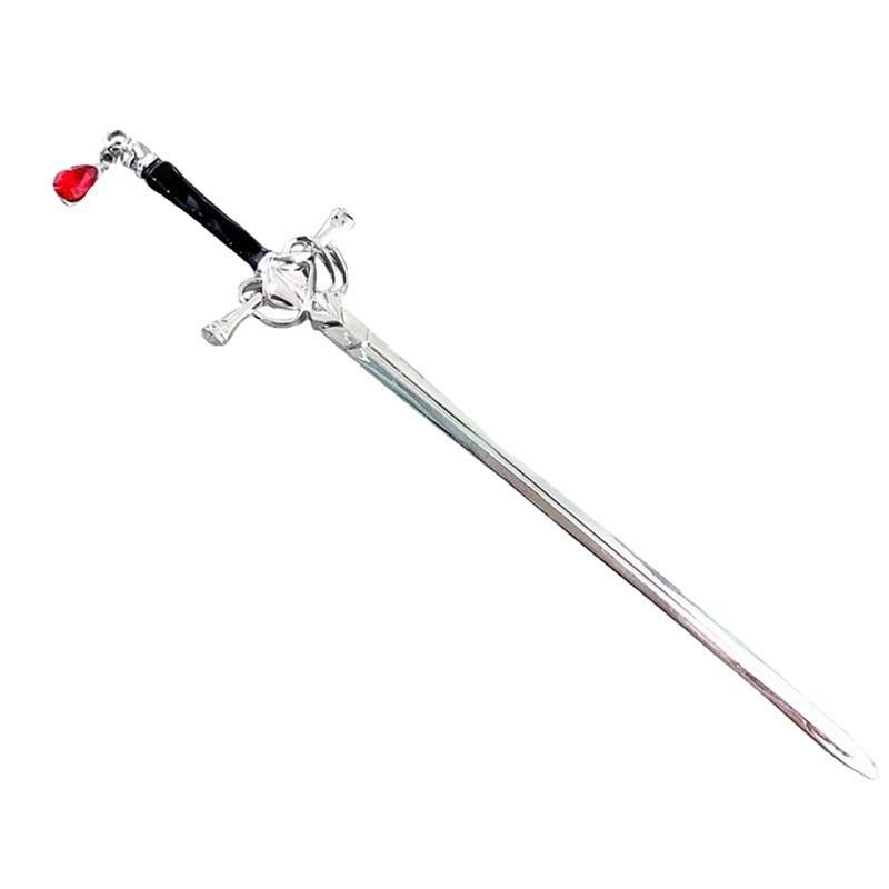 New Chinese Fairy Sword Hairpin: DIY Hanfu Tassel Metal Hairpin for Step-Shaking Hairstyle.