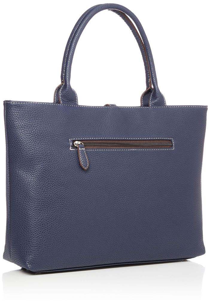 Espoir Simple Synthetic Leather Tote Bag [Rochelle] Vertical K12998-4 Navy