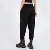 Plus Size Vintage Black Patchwork High Waist Casual Loose Summer Cargo Pants Women Trousers