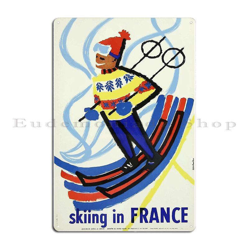 

Les Deux Alpes Les Gets une symphonie neige et soleil Ski Poster Metal Signs Cinema Club Iron Wall Mural Tin Sign Poster 20x30cm（7.8x11.8inch）