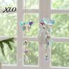 Sparkling Window Suncatcher Pendants Butterfly & Dragonfly Crystal Suncatcher, Colorful Rainbow Maker Prism Hanging Elegant Glass Wind Chimes