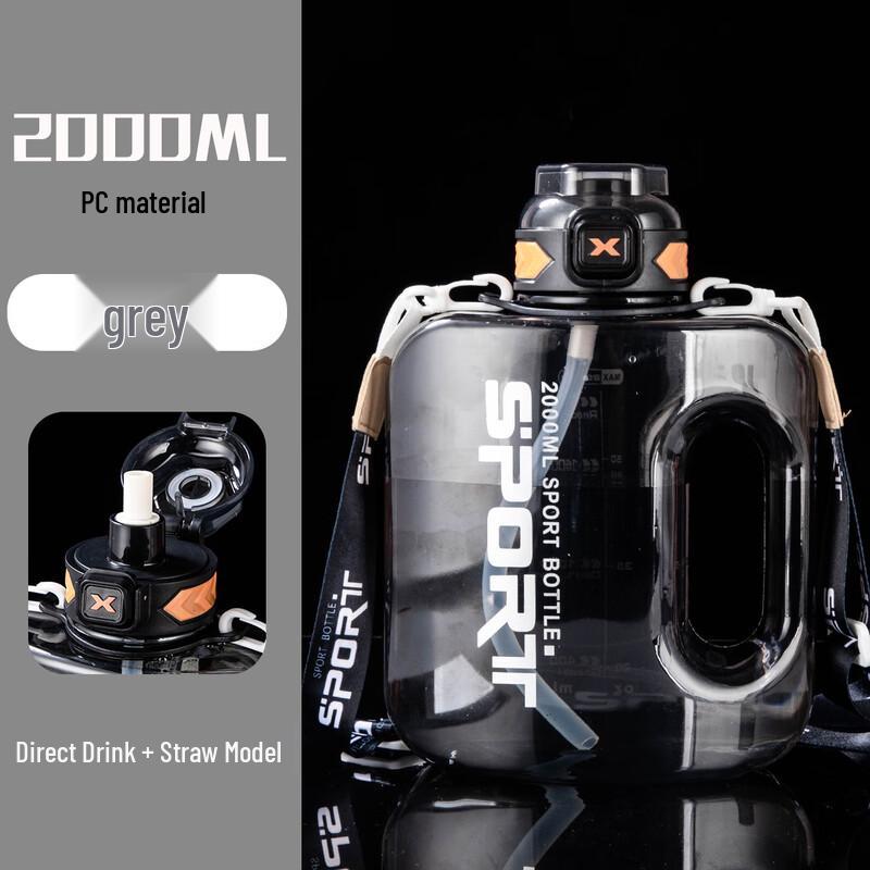 Large Capacity Sports Water Bottle with Straw