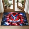 Crystal Palace Football Design Crystal Velvet Rug Soft Decorative Mat for Bedroom Entrance