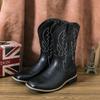 Men's Boots Hand-embroidered Western Cowboy Boots European and American Ethnic Style Characteristic Men's Boots Foreign Trade Large Size Tibetan Boots