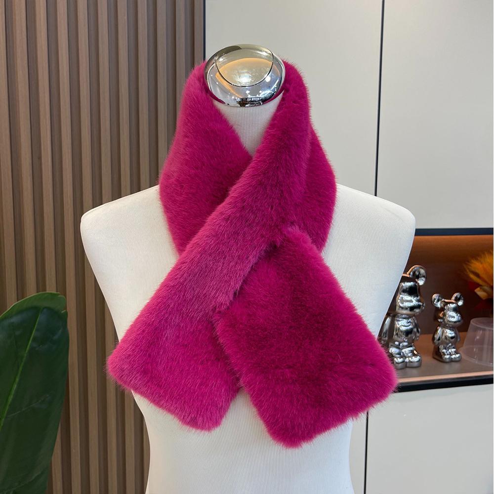Autumn Winter Women Neck Warmer Outdoor Cold Resistant Collar Scarf Sweet All-Match Female Scarves Cross Snood Scarf