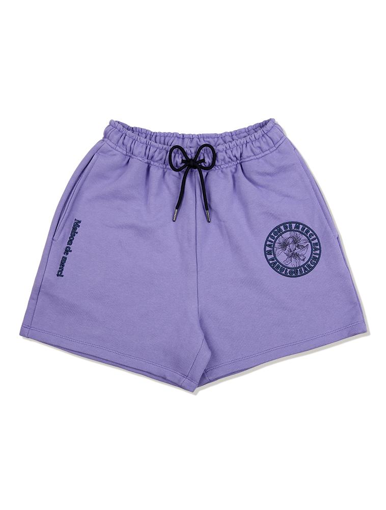 LA MAISON STUDIO Women'S Embossed Embroidery Le Ris Shorts Purple Navy (Fcc2Pt501W)
