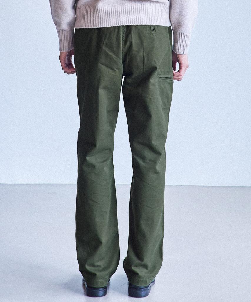 MANNERGRAM [Banset Japanese Imported Fabric] Formal Office Chino Pants Loose Fit_Fit5 Khaki