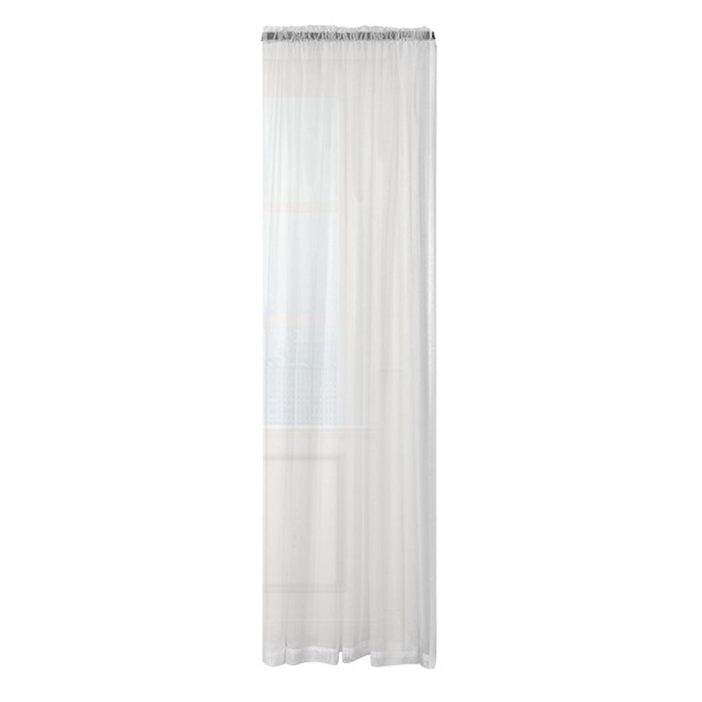 Sheer White Polyester Window Curtains for Light Privacy Protective Home Decoration