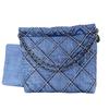 Retro Casual Denim Garbage Bag Bag, Rhombus Chain, Shoulder Bag, Large Capacity Underarm Female Tote Bag.