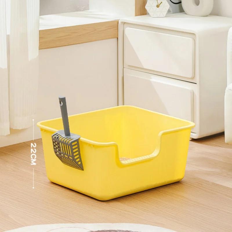 Półzamknięta kuweta dla kota z wysokimi bokami Duża kuweta dla kota Zapobiegająca rozsypywaniu kuweta dla królika Koty i kocięta Małe zwierzęta