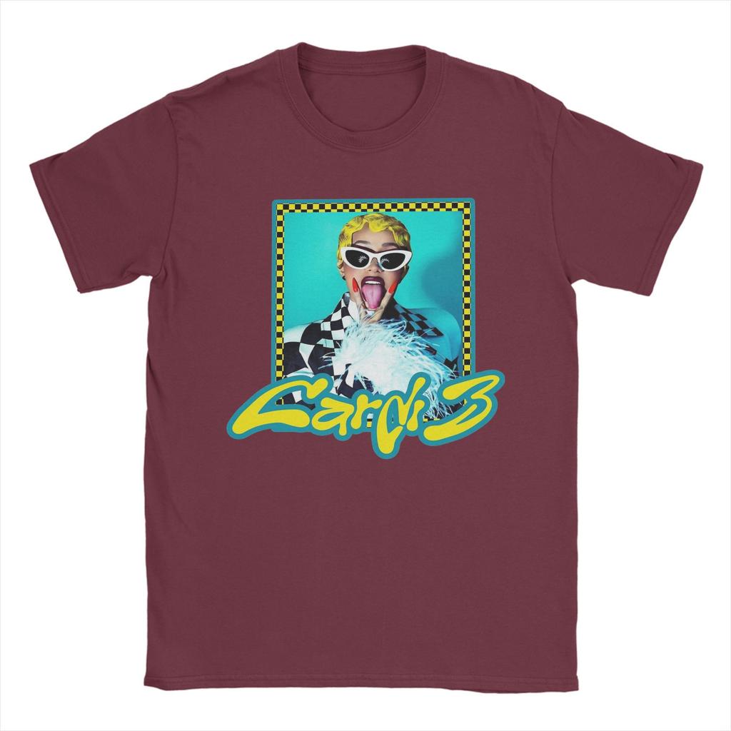 Rapper Cardi B T-Shirts for Men  Humor Cotton Tee Shirt Round Neck Short Sleeve T Shirt Plus Size Tops