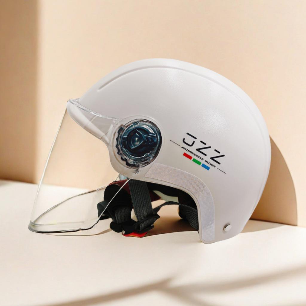 

Golden Bell 3C Standard Universal Electric Vehicle Helmet, Four-Season Half Helmet with Customizable Text and Images.