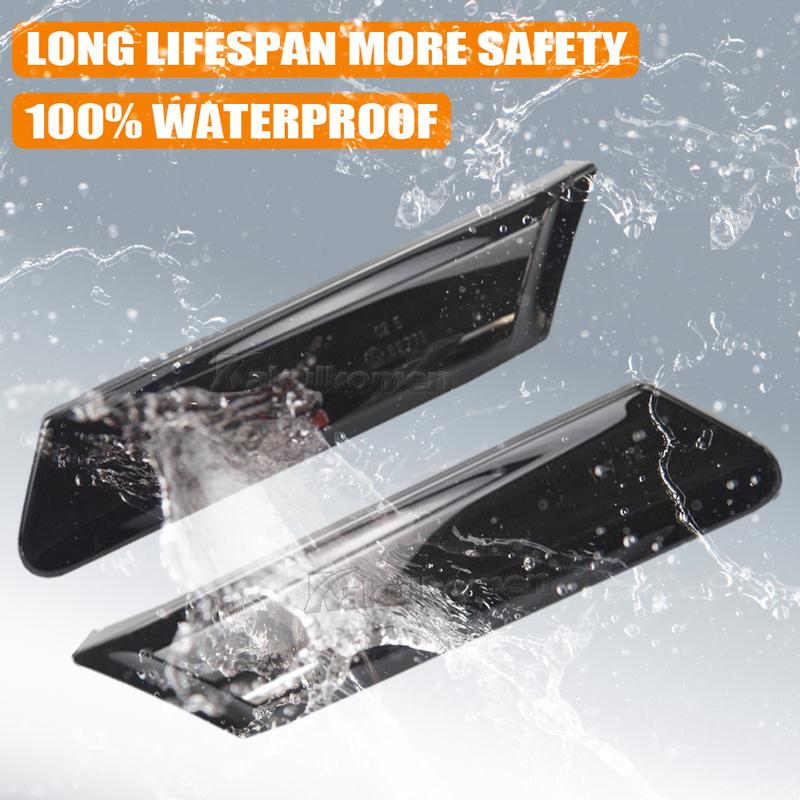 Sequential Flashing LED Dynamic Turn Signal Side Marker Light 2Pcs For Porsche 987 Cayman Boxster 911 997 Carrera Turbo GT3 GT2