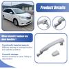 FZJDSD Rear Left or Right Side White Sliding Door Handle Compatible with Toyota Sienna 2004 2005 2006 2007 2008 2009 2010 Replace 69213-08020
