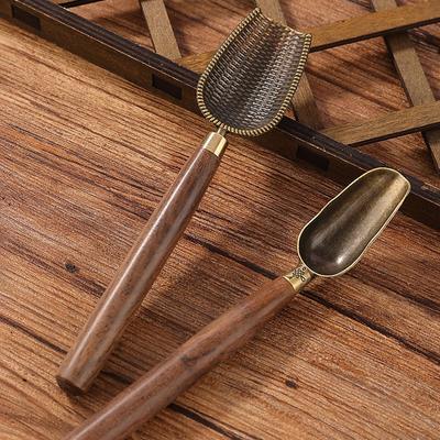 1Pcs Tea Spoon Ebony Teaspoon Solid Wood Retro Creative Tea Shovel Tea Kongfu Tea Ceremony Accessories Gift