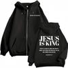 Christlicher Jesus Bibelvers Druck Reißverschluss Hoodie Hohe Qualität Mode Zip-Up Pullover Herren Damen Freizeit Langarm Sweatshirts