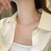 Personalized Simple Sexy Lip Glitter Short Folded Necklace for Women with Niche Fashion