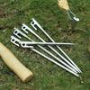 20/30CM stan z nerezové oceli Heavy Duty Ostrá špička s jedním otvorem Venkovní baldachýn Větruodolný Hřebík Hřebík Hrot Kempingové příslušenství