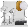 VidaXL Photo Studio Kit with Lighting Backdrop and Reflector Photography Light Background System Support Kit 3094723