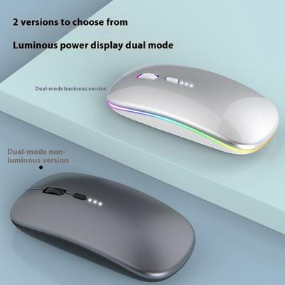 Type-c Charging Silent Bluetooth Dual-mode Power Display Wireless Mouse Mobile Phone Tablet Universal