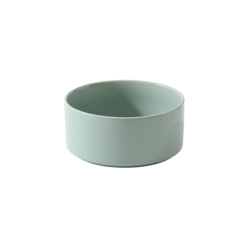 1800ML Ceramic Small Dog Food Water Bowl Elevated Cat Large Capacity Double Feeding Bowls with Wooden Stand Pet Drink Eat Feeder