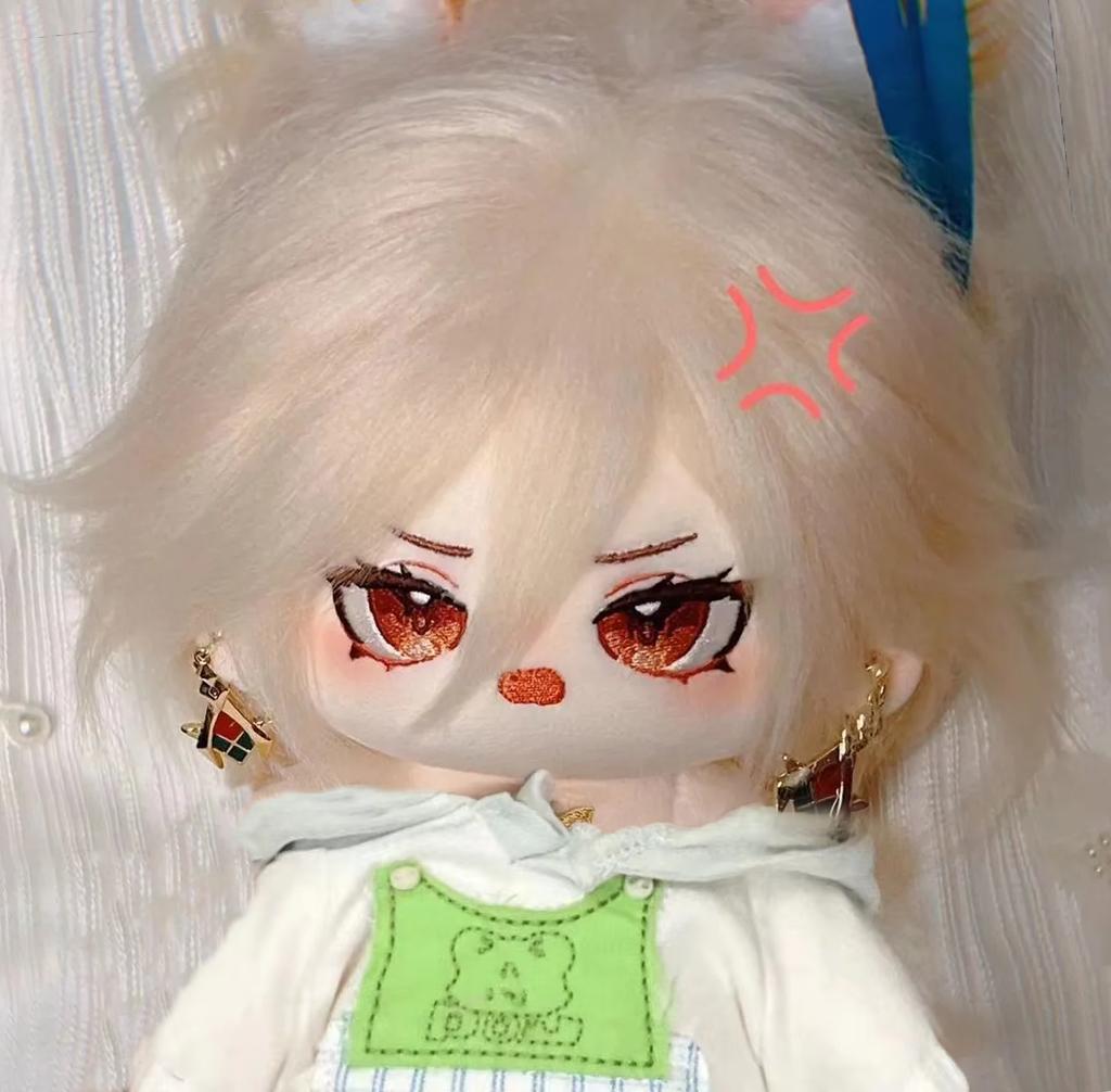 Stuffed Anime Genshin Impact Kaveh 20cm Cotton Doll with Hoodies Cute Kaveh Plush Puppet Collectible Gift Toy for Children Adult