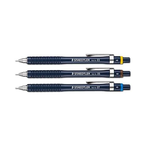 Staedtler Drafting Mechanical Pencil Set 0.3mm + 0.5mm + 0.7mm, 925-75-03+05+07, 3 Assorted Sizes