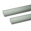 Yasuda Aluminum Angle Rods, 2m, 1.5x25.4x76.2mm, Silver, Set of 2