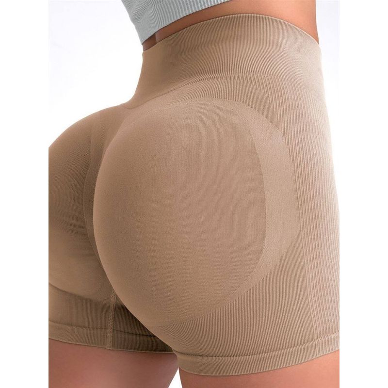Summer Sexy Peach Buttock Lifting Sports Yoga Shorts Women's High Waist Belly Holding European and American Fitness Three-Point Hot Pants Breathable