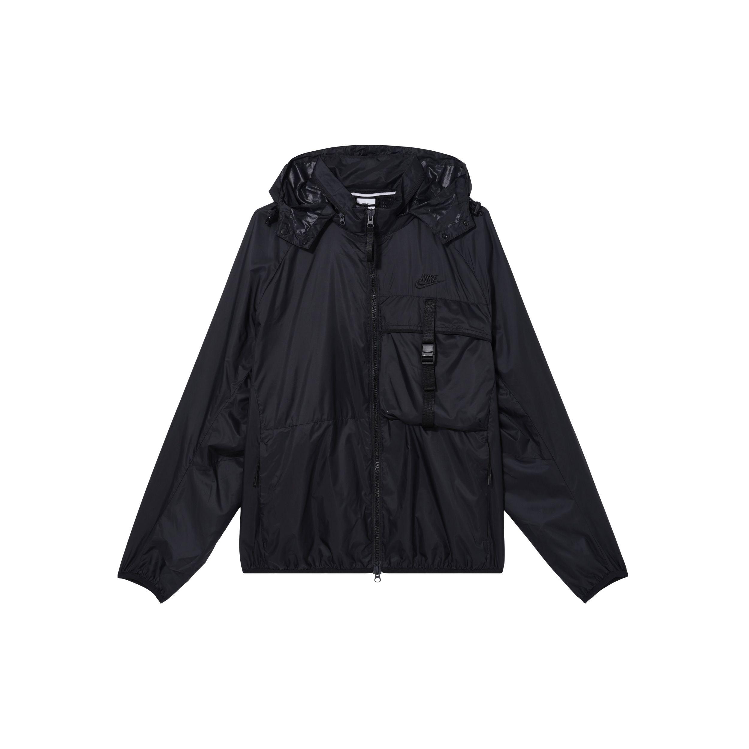 

Куртка Nike Sportswear Tech Woven Solid Logo с длинным рукавом, мужские куртки, черная FB7904-010 S